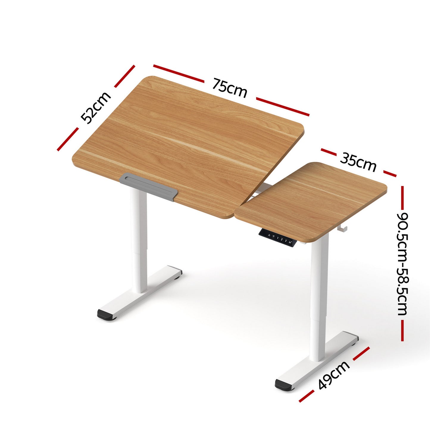 Electric Standing Desk Height Adjustable Sit Stand Desk Tilting Top