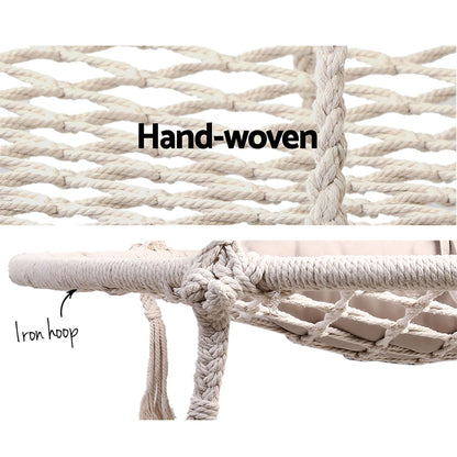 Hammock Chair Outdoor Tree Swing Nest Web Hanging Seat 100cm