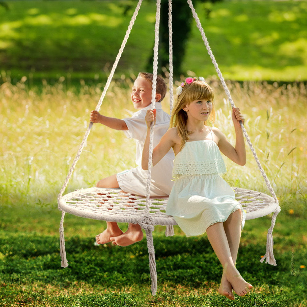 Hammock Chair Outdoor Tree Swing Nest Web Hanging Seat 100cm