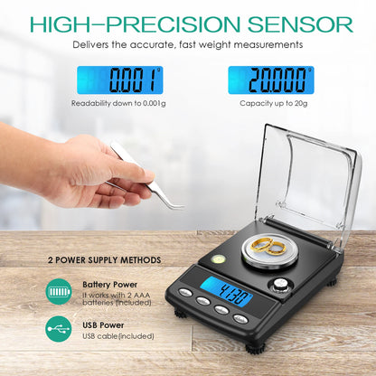 Digital Jewelry Scale with Precision USB Mini Balance