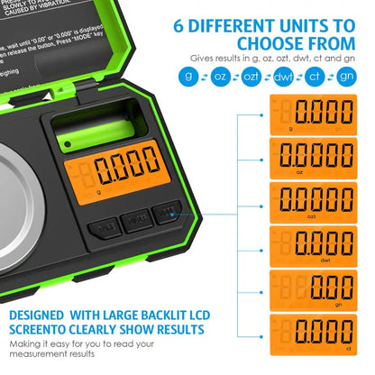 Digital Scale with Mini Jewelry Milligram Precision