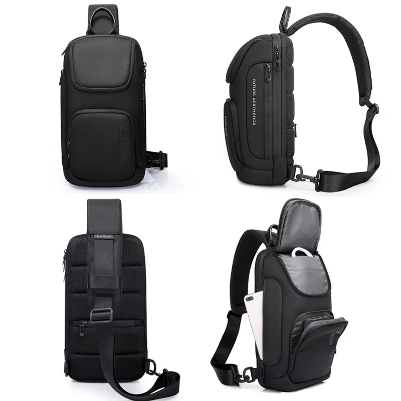 Men Crossbody Bag with Waterproof iPad Travel Messenger