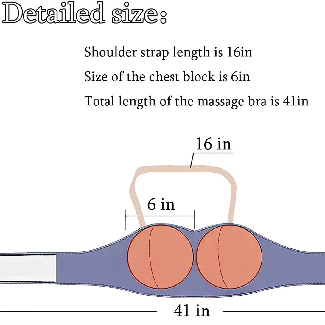 Breast Massager with Electric Wireless Hot Compress Bra