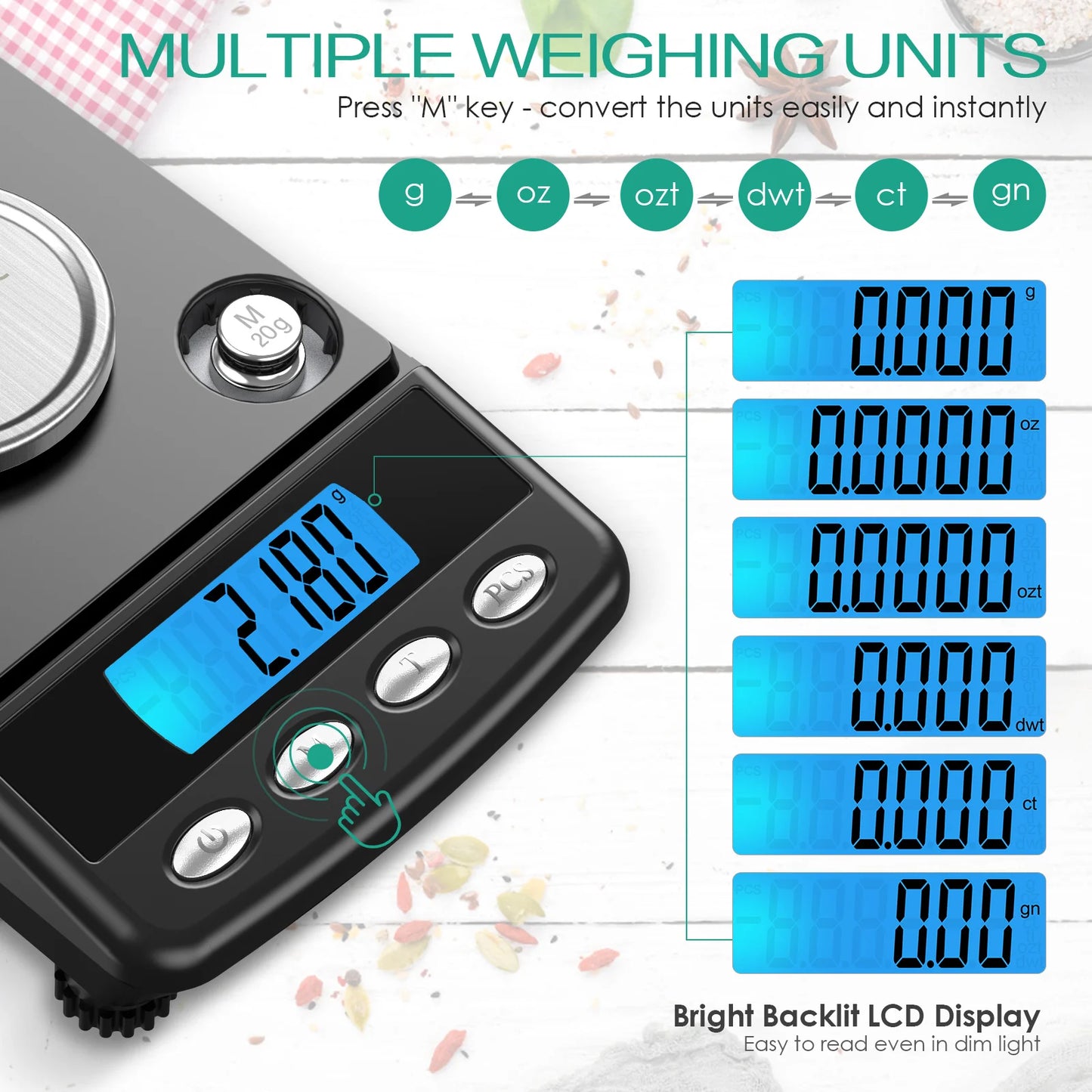 Digital Jewelry Scale with Precision USB Mini Balance