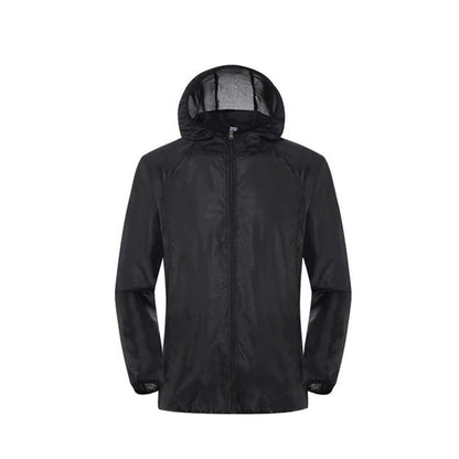 Jacket with Waterproof Quick Dry UV Protection for Hiking (4XL-Black)