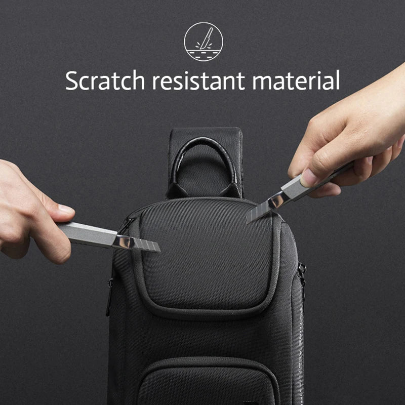 Men Crossbody Bag with Waterproof iPad Travel Messenger