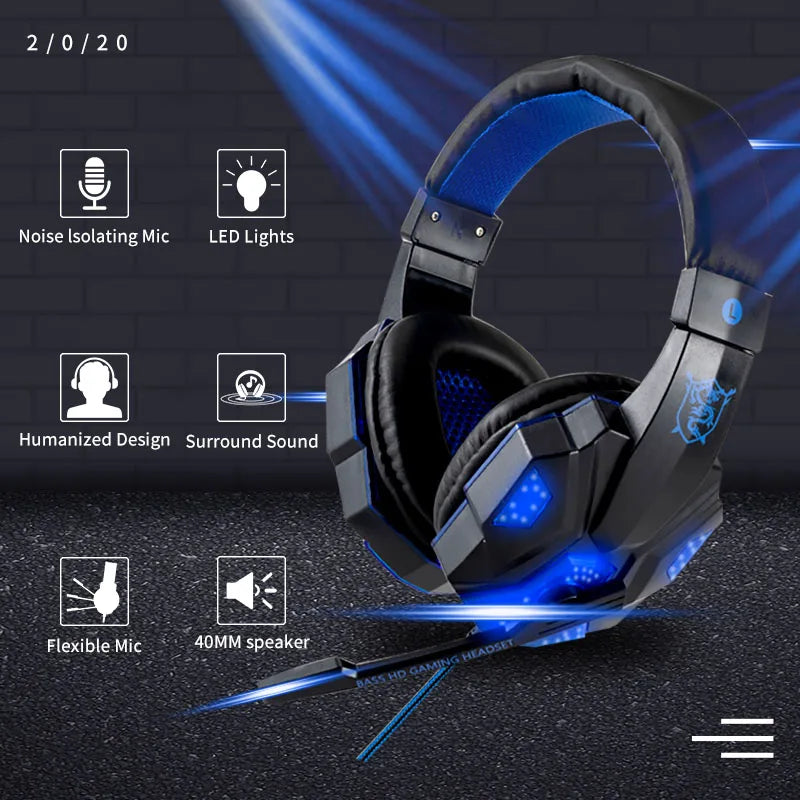 Wired LED  Gaming Headset with Microphone