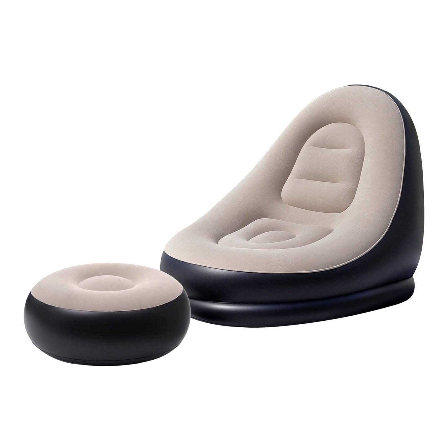 Inflatable Chair with Ottoman Air Sofa Blow Up Air Chair for Camping with Pump