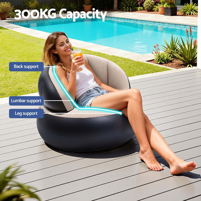 Best Inflatable Chair Blow Up Folding Air Chairs Sofa for Camping with Pump | Buy Online at Furniture Things Australia