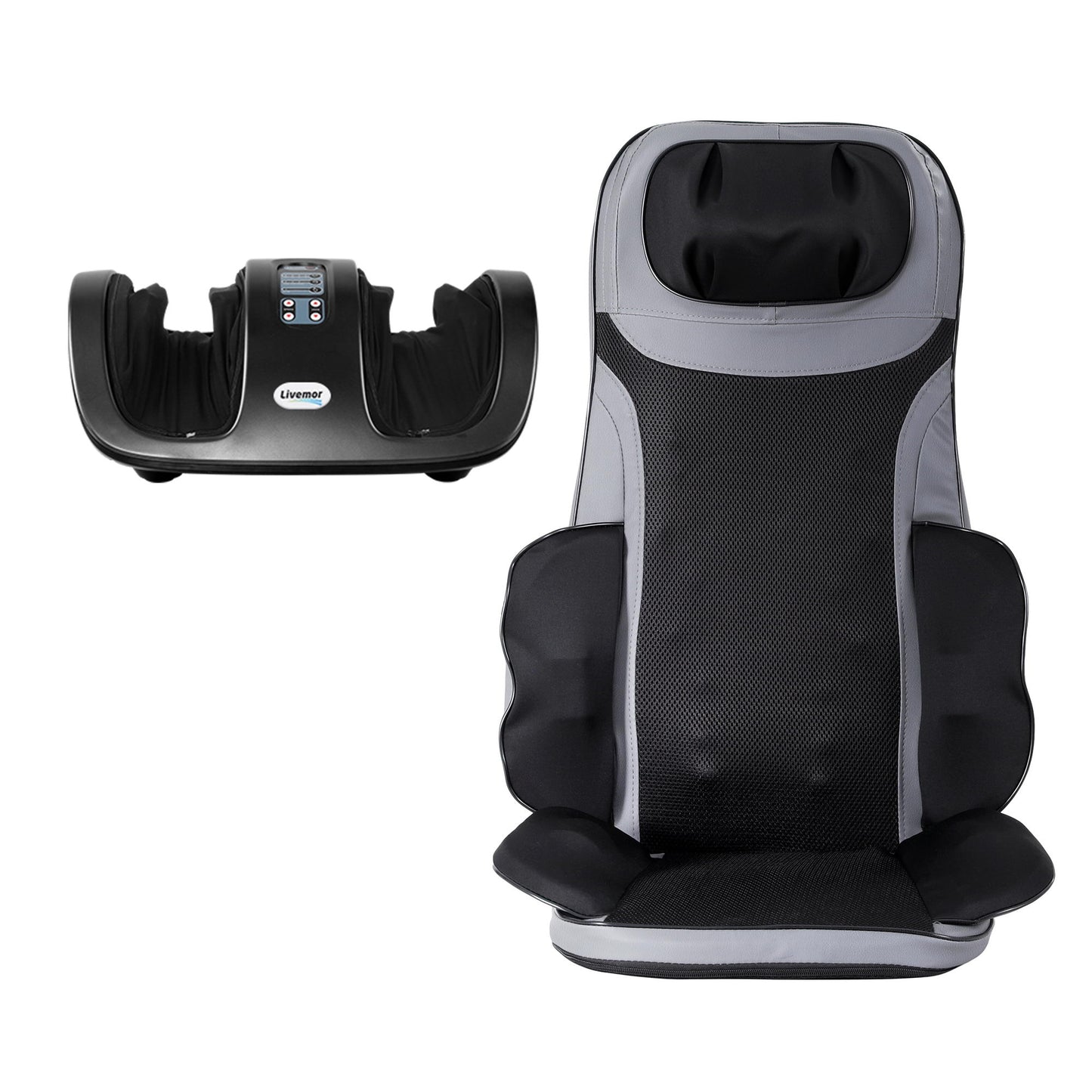 Full Back Massage Seat Cushion Heating With Kneading Foot Massagers