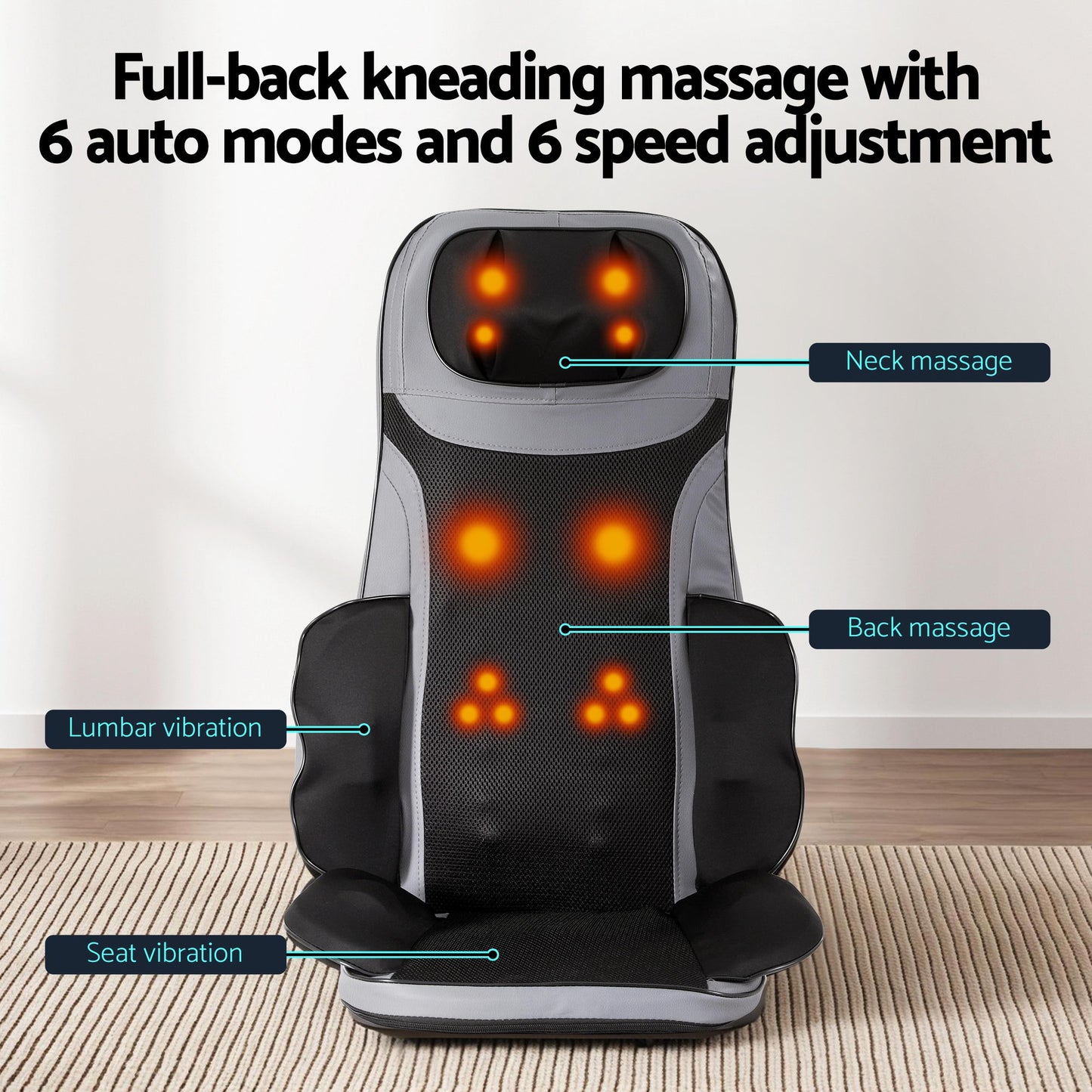 Full Back Massage Seat Cushion Heating With Foot Massagers