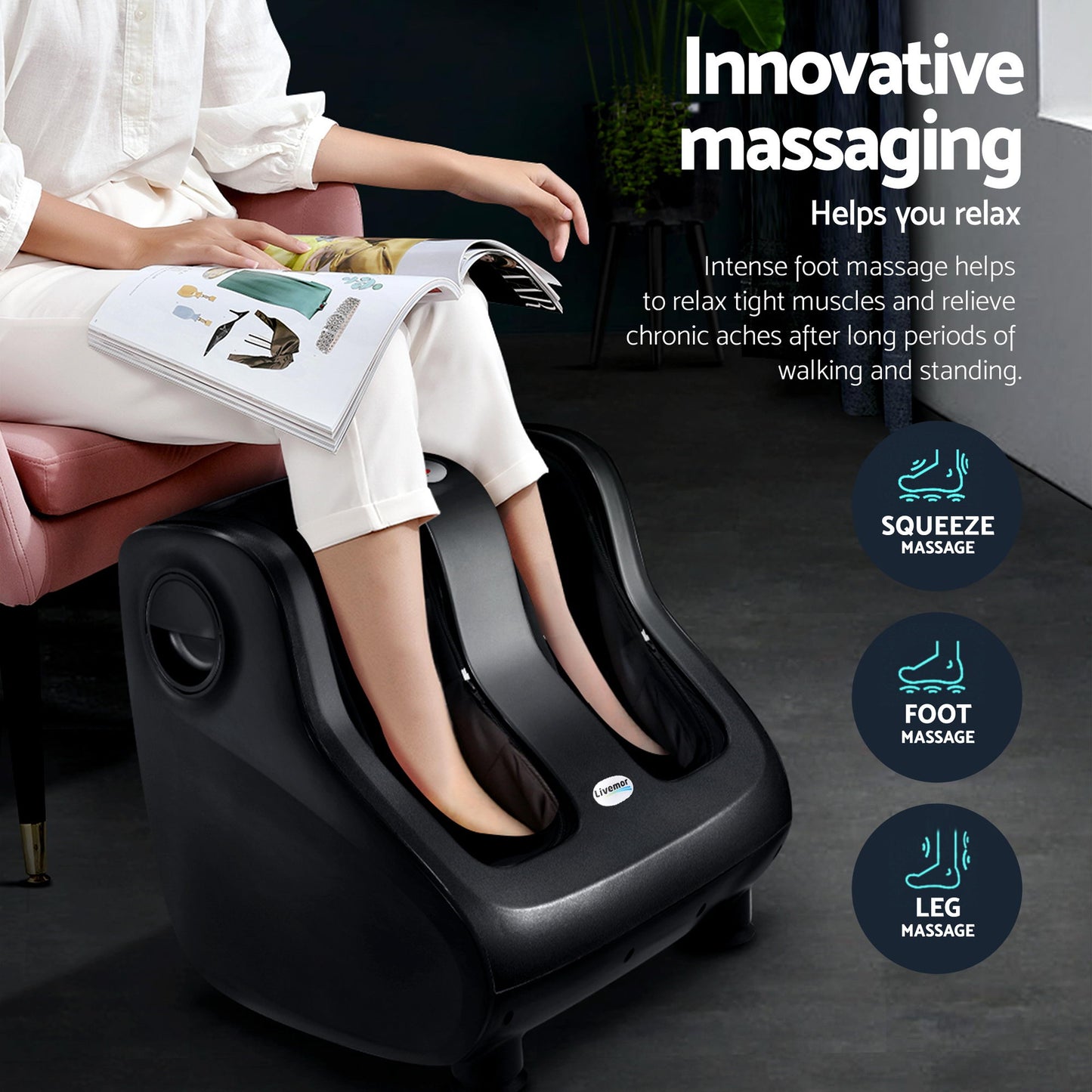 Full Back Massage Seat Cushion Heating With Foot Massagers