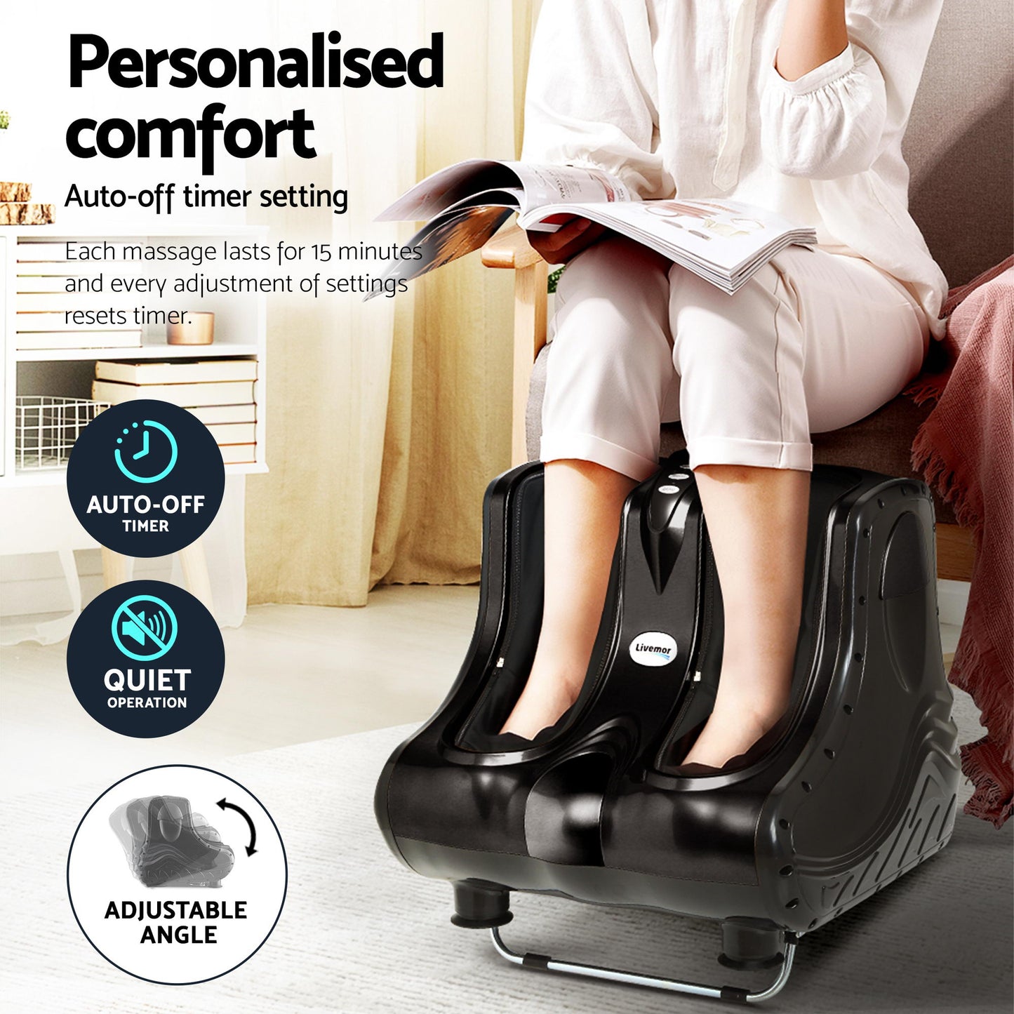 Massage Cushion Heating Massage Seats With Calf Foot Massager