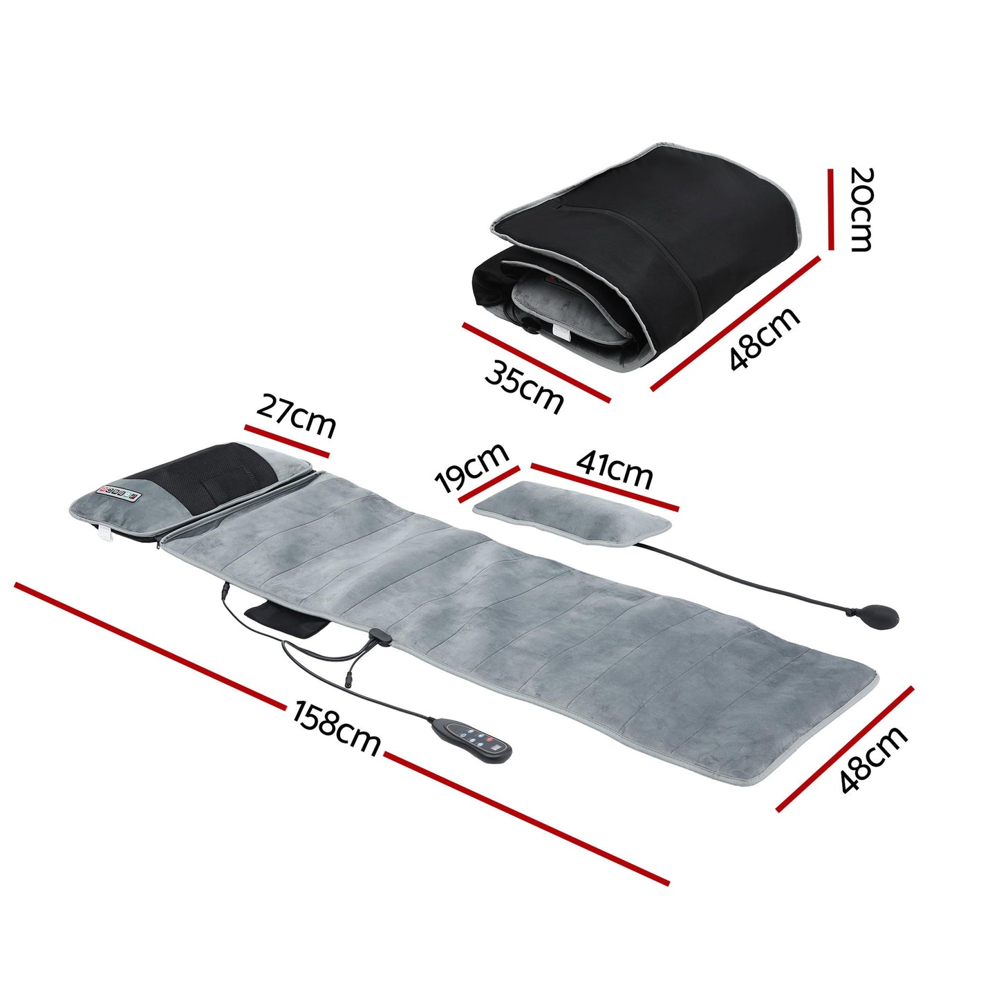 Massage Mat 10-nodes Vibration Heating Massage Cushion