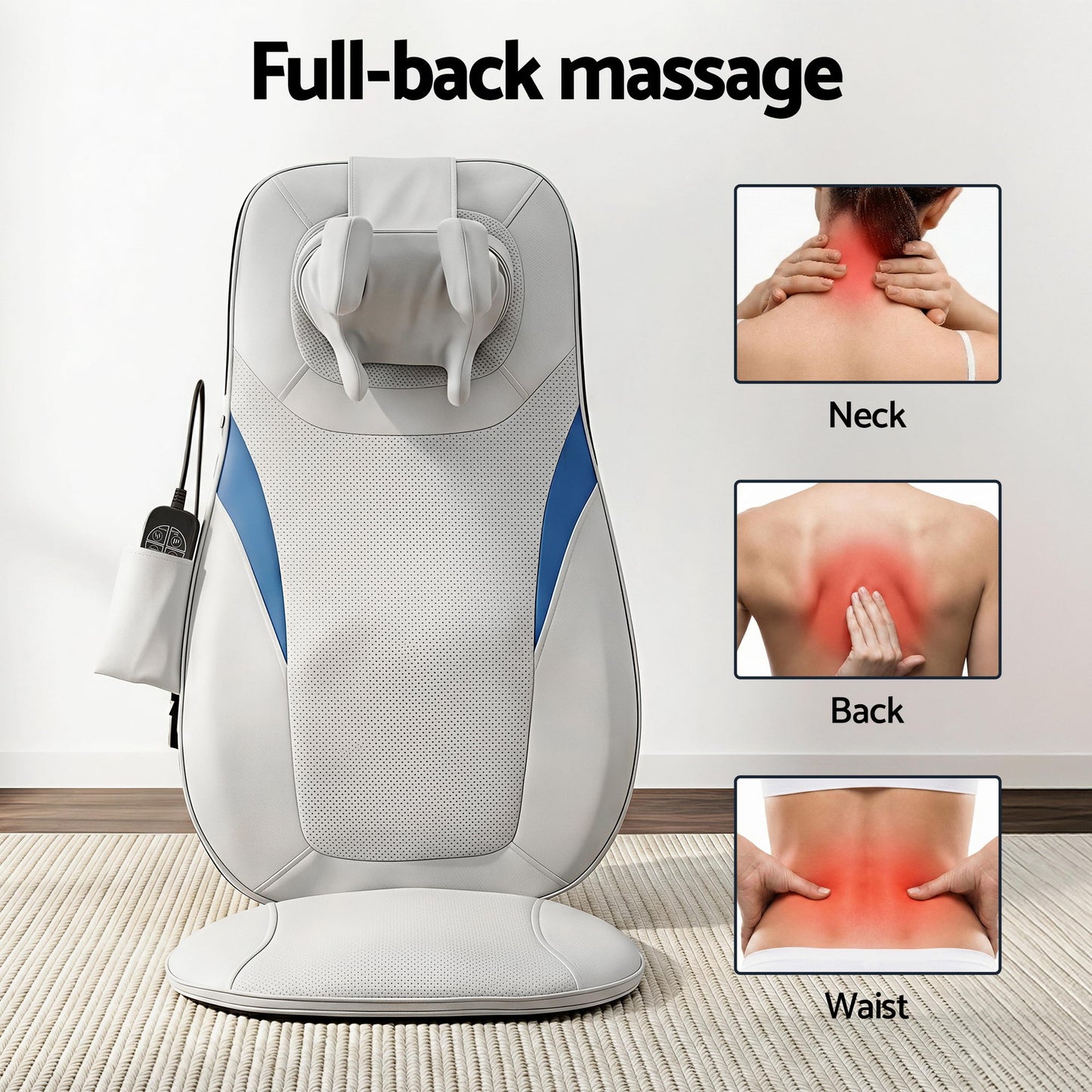 Full Back Massage with Cushion 3D Kneading Heating