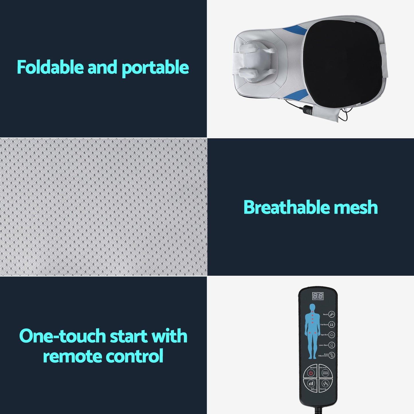 Full Back Massage with Cushion 3D Kneading Heating
