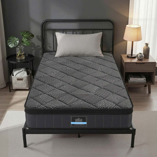 Best Bedding Single Mattress 25cm Pocket Spring Latex Euro Top Medium Firm Bed | Buy Online at Furniture Things Australi