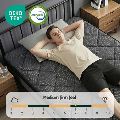 Best Bedding Single Mattress 25cm Pocket Spring Latex Euro Top Medium Firm Bed | Buy Online at Furniture Things Australi