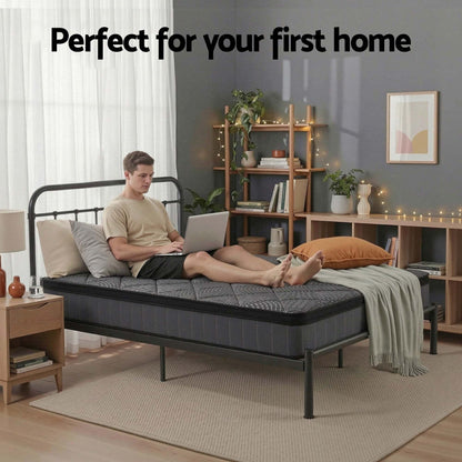Best Bedding Single Mattress 25cm Pocket Spring Latex Euro Top Medium Firm Bed | Buy Online at Furniture Things Australi