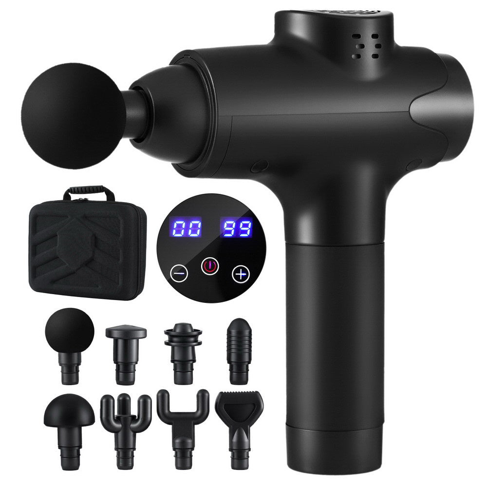 Massage Gun with 30 Speed 8 Heads Muscle Massager (Black)