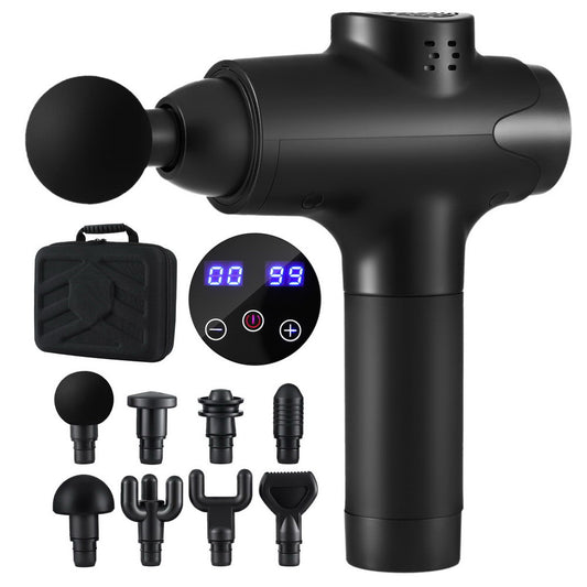 Massage Gun with 30 Speed 8 Heads Muscle Massager (Black)