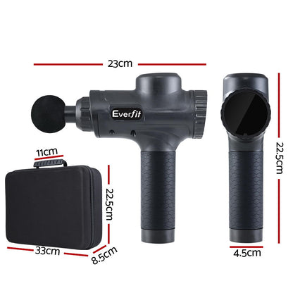Massage Gun 30 Speed 6 Heads Muscle Massager (Black)