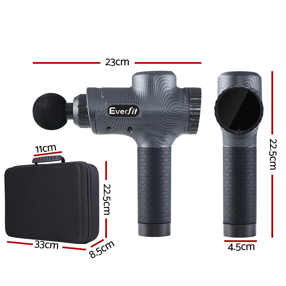 Massage Gun 30 Speed 6 Heads Muscle Massager (Grey)
