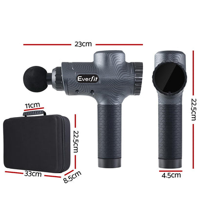 Massage Gun 30 Speed 6 Heads Muscle Massager (Grey)