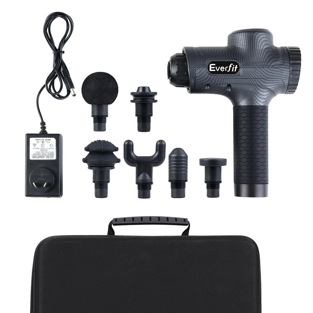 Massage Gun 30 Speed 6 Heads Muscle Massager (Grey)