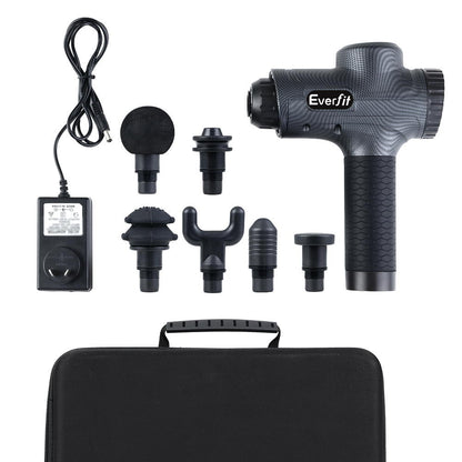 Massage Gun 30 Speed 6 Heads Muscle Massager (Grey)