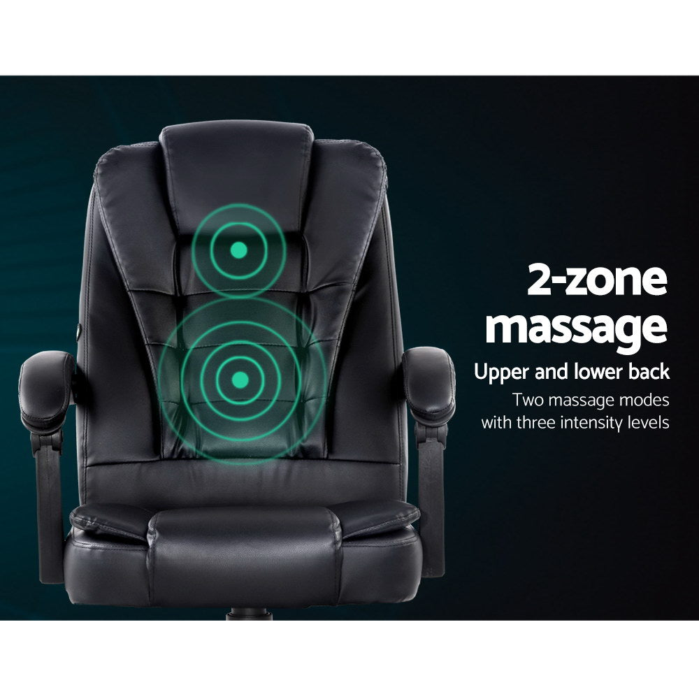 Massage Office Chair Executive Computer Gaming Chairs Black PU Leather