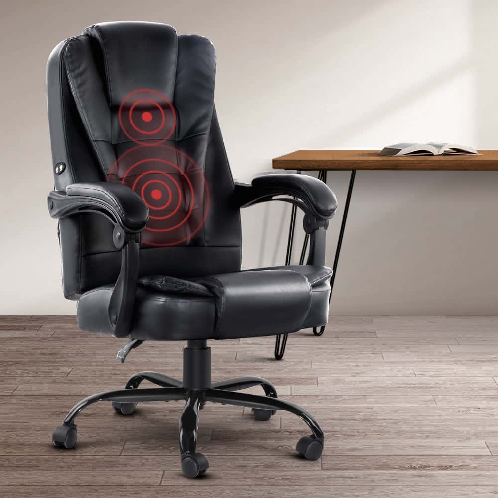 Best Massage Office Chair Executive Computer Gaming Chairs Black PU Leather | Buy Online at Furniture Things Australia