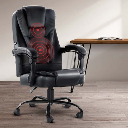 Best Massage Office Chair Executive Computer Gaming Chairs Black PU Leather | Buy Online at Furniture Things Australia