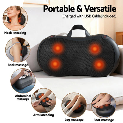 Neck Massager With Heat Kneading Back Massager