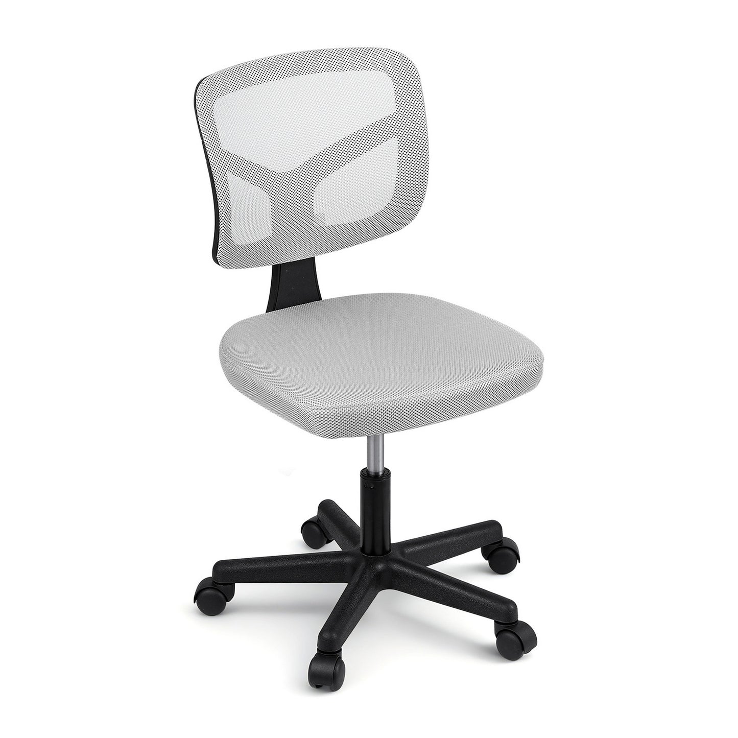 Armless Office Chair with Wheels - Grey