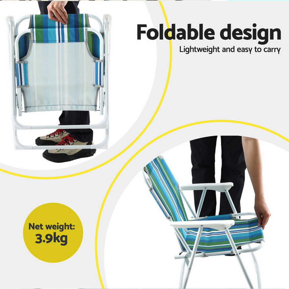 Outdoor Chairs Folding Camping Chair Steel Portable Patio Furniture