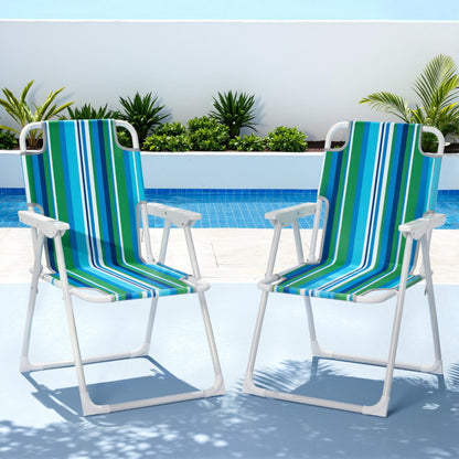 Outdoor Chairs Folding Camping Chair Steel Portable Patio Furniture