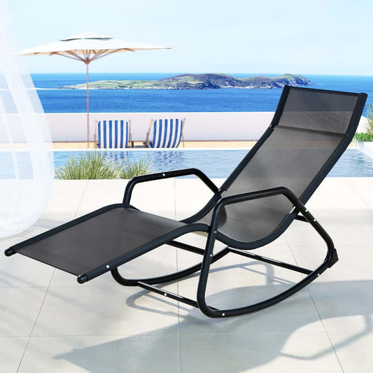 Best Sun Lounge Rocking Chair Outdoor Lounger Patio Furniture Pool Garden | Buy Online at Furniture Things Australia