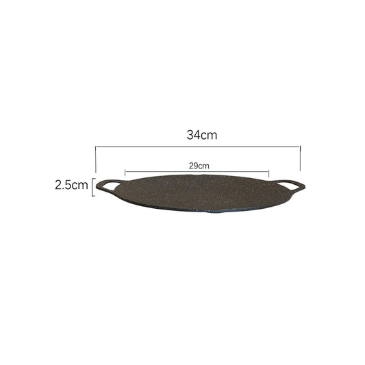 BBQ Grill Pan with Nonstick Aluminum Round