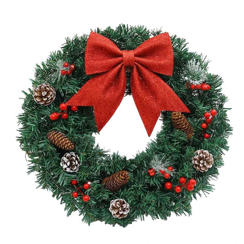 Best Christmas Wreath Red Bow Pine Cones | Buy Online at Furniture Things Australia