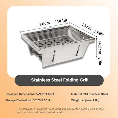 Portable Folding Charcoal Grill