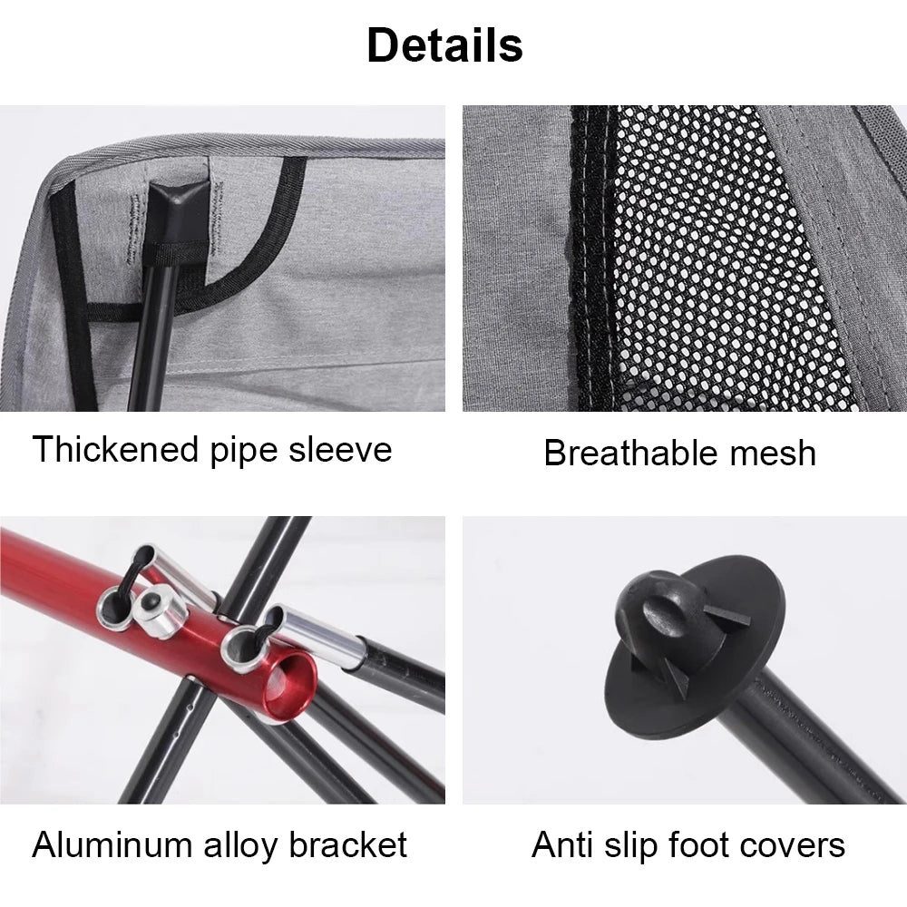 Lightweight Aluminum Folding Chair with Armrest
