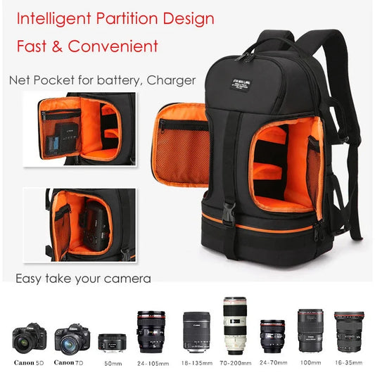 Camera Backpack for DSLR Tripod Holder