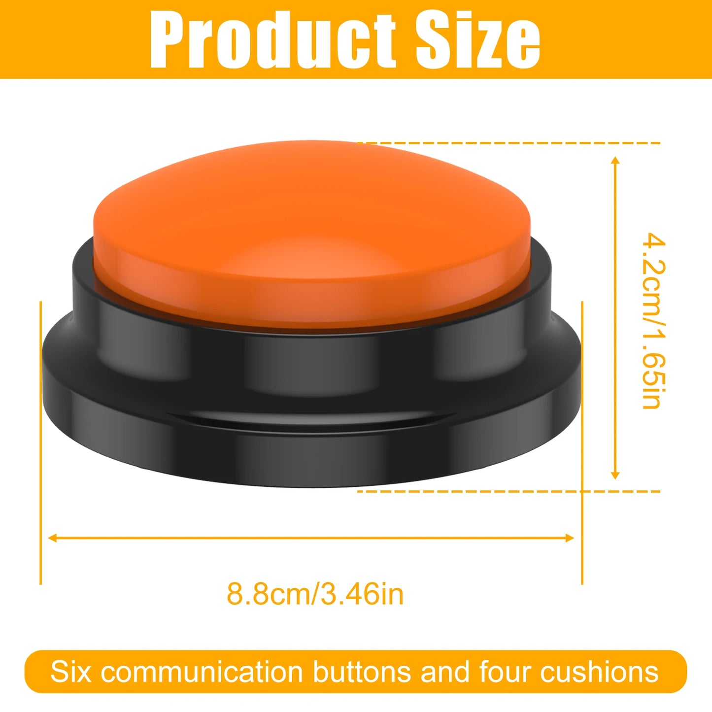 Dog Training Buttons Recordable Talking Pet Interactive Light