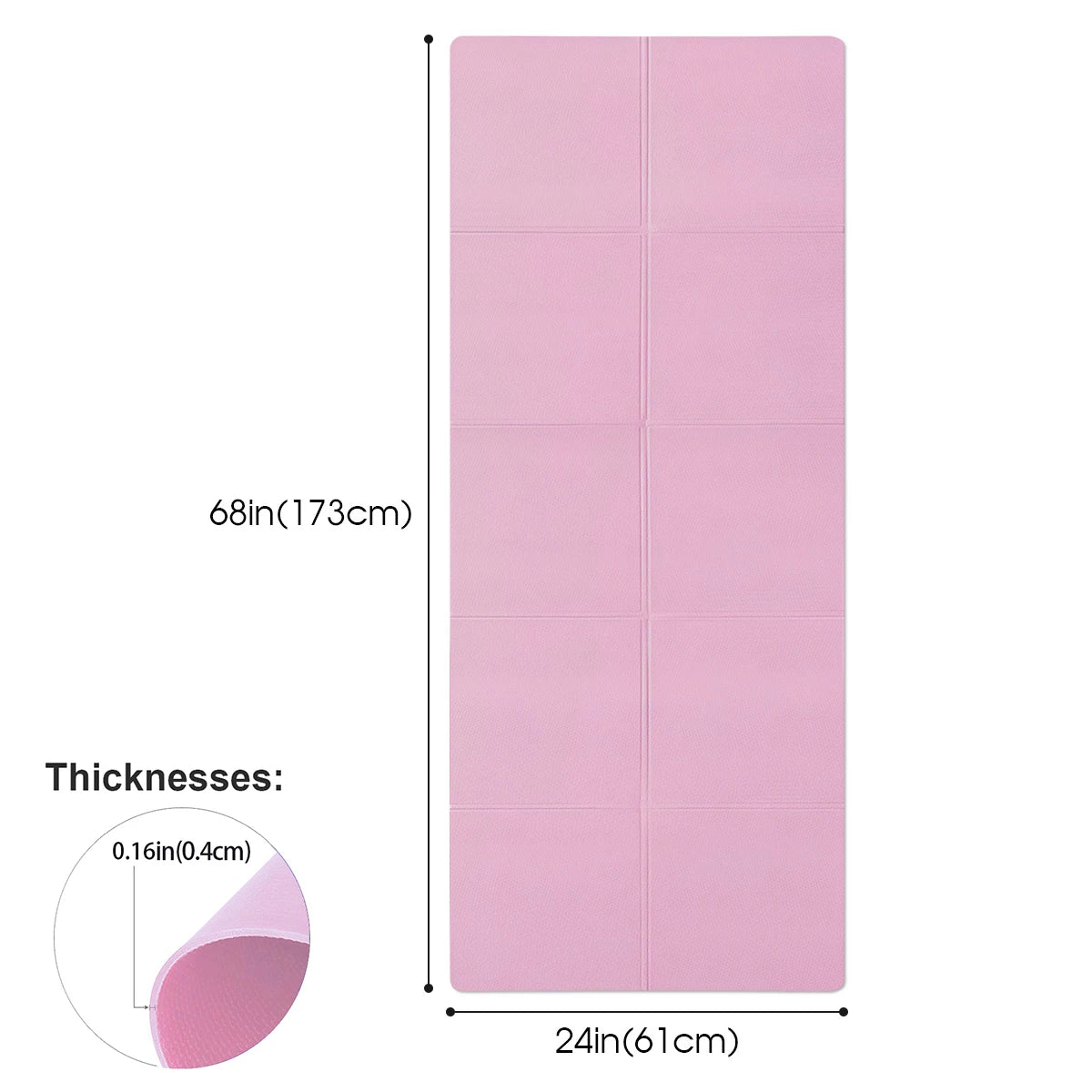 Yoga Mat Non-Slip EVA 4mm Thick Fitness