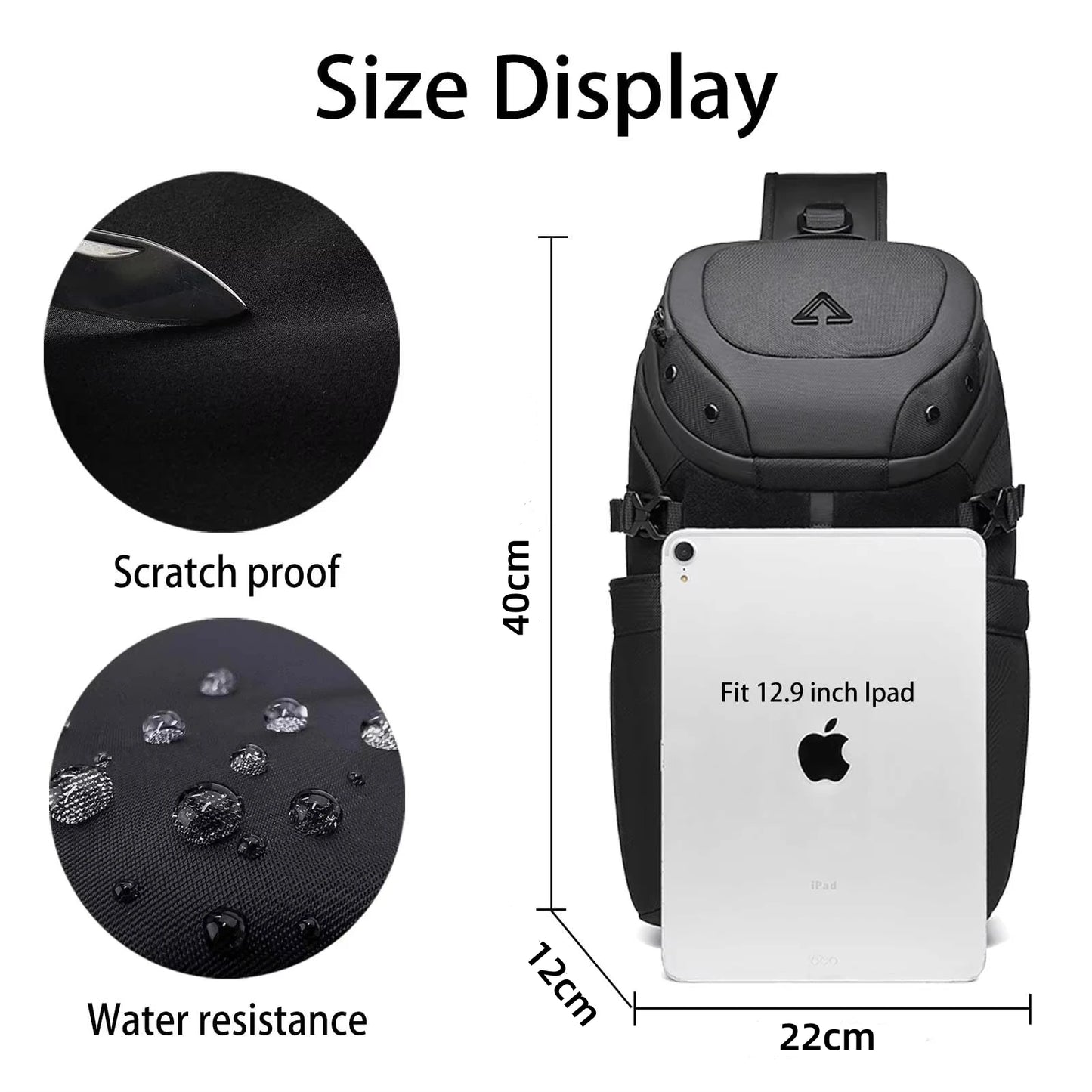 Sling Bag Waterproof Anti Theft Crossbody USB Charging Port
