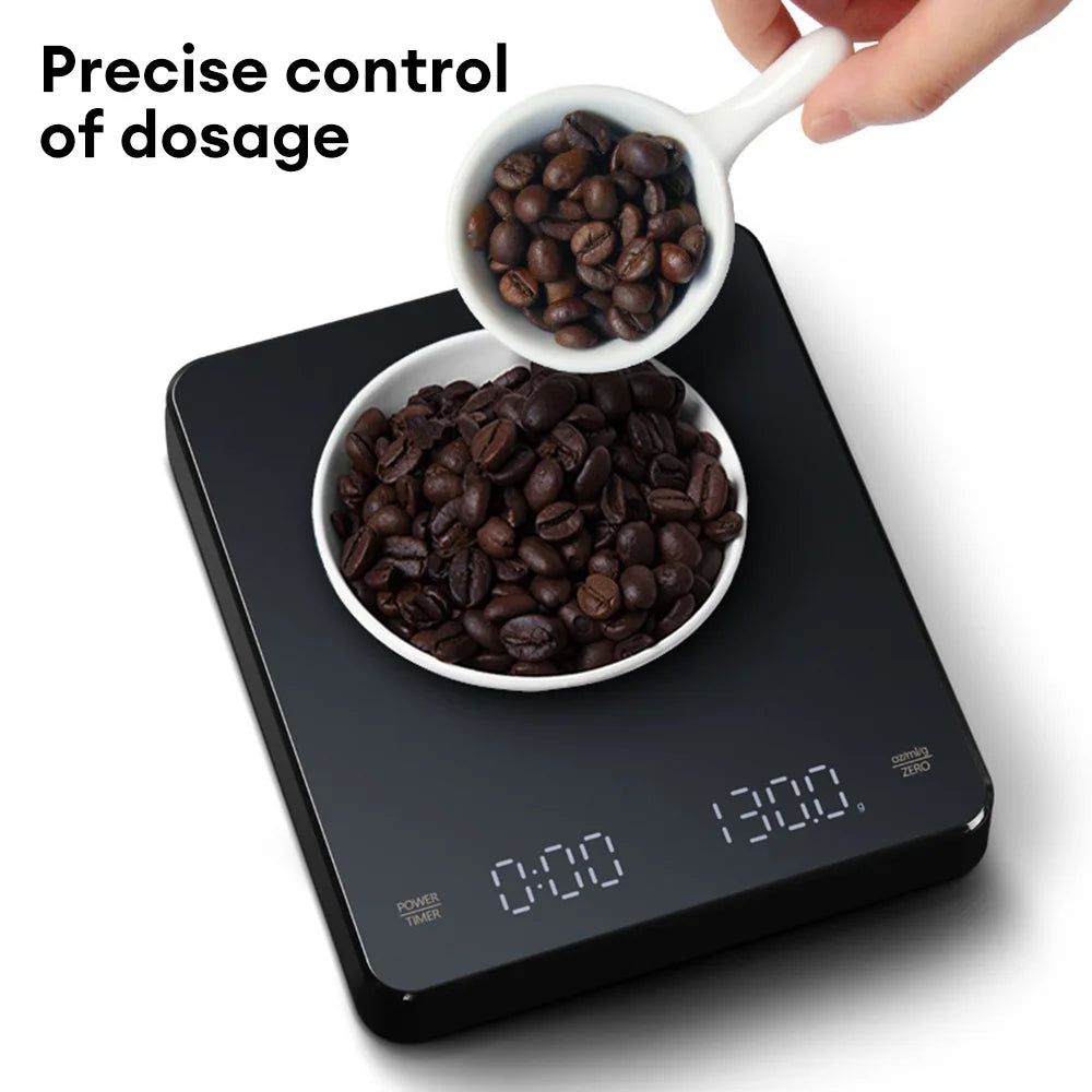 Coffee Scale Digital Precision Timer LED USB Rechargeable