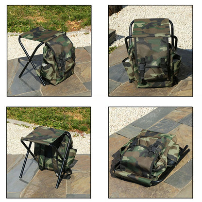 Backpack with Portable Folding Chair