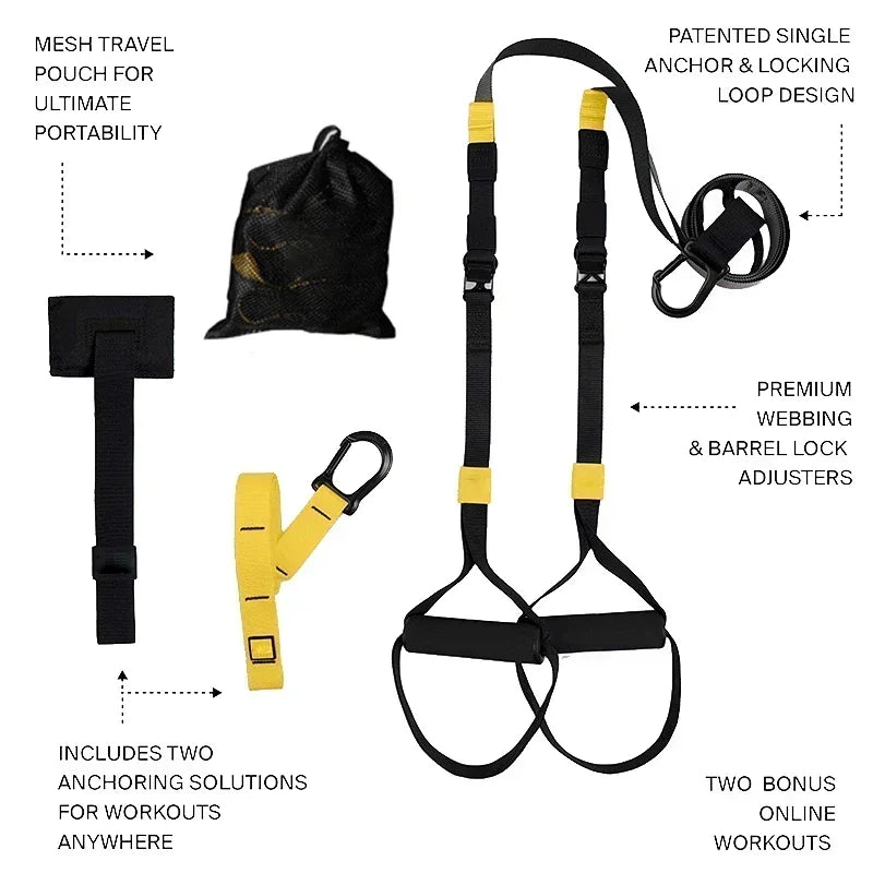Adjustable Suspension Resistance Training Belt Set