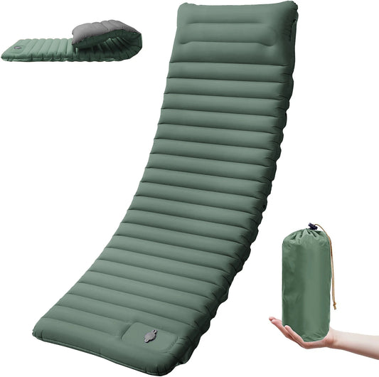 4-Inch Camping Mattress with Foot Pump Pillow